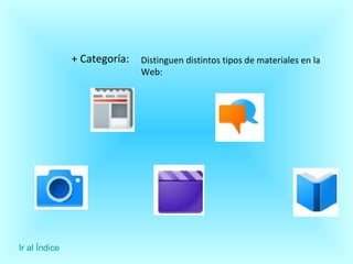 + Categoría: Distinguen distintos tipos de materiales en la Web: Ir al Índice 