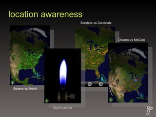 location awareness Sonic Lighter Boxers vs Briefs Obama vs McCain Steelers vs Cardinals 