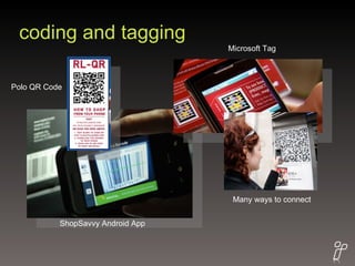 coding and tagging Microsoft Tag ShopSavvy Android App Polo QR Code Many ways to connect 