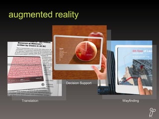 augmented reality Translation Decision Support Wayfinding 