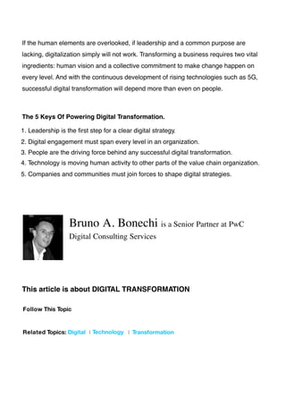       ​    ​ 
      ​    ​ 
This article is about DIGITAL TRANSFORMATION
Technology TransformationRelated Topics: Digital ...
