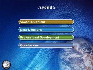 Agenda Vision & Context Data & Results Professional Development Conclusions 
