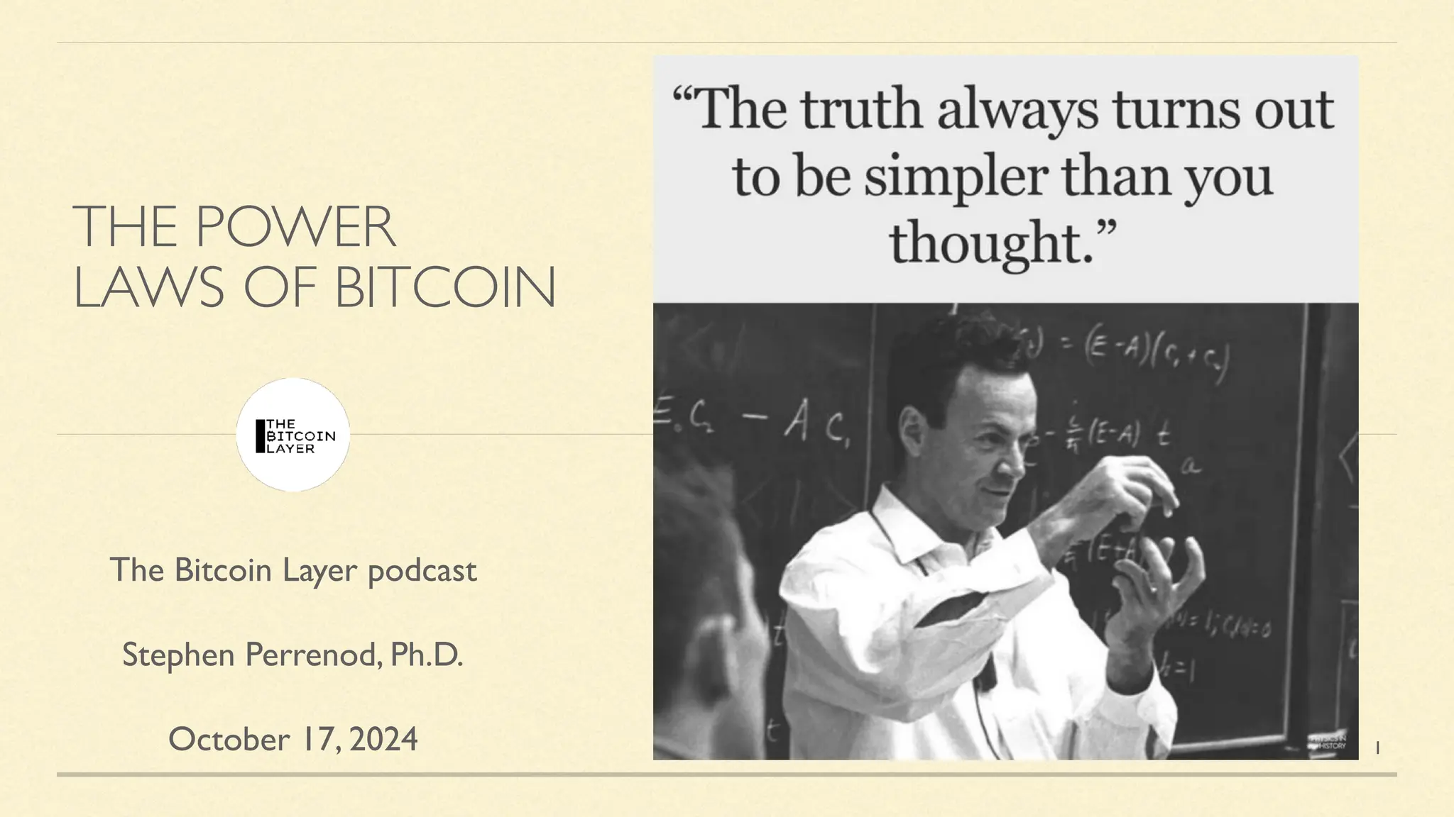 Power Laws of Bitcoin: Podcast on 17 Oct 2024 for The Bitcoin Layer (Nik  Bhatia moderator) | PDF