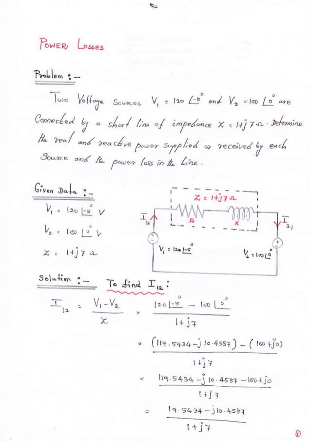Power Systems Engineering Power losses in Transmission Lines (solut…