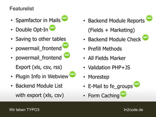 Best practice




Wir leben TYPO3                   In2code.de
 