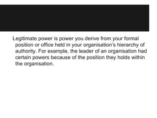 Legotimate Power Types of Power | PPTX