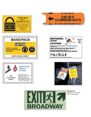 SC2400 Model
Series 5
*Drawings on File*
Must have authorization
form to perform any
lockout/tagout functions
on this machine!
Absolutely no
exceptions!
Procedure
#2A
#PRK-333
MAKE/PACK
KEEP DOOR CLOSED
SAFETY GLASSES
HEARING PROTECTION
REQUIRED
PLANT AIR TO
#14 COMPRESSOR VALVE 7B
MEA Approved
Meets NYC Local Law 26
& RS-1 requirements
PowerMarkRevise.qxd 12/5/07 1:44 PM Page 5
 