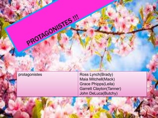 protagonistes Ross Lynch(Brady)
Maia Mitchell(Mack)
Grace Phipps(Leila)
Garrett Clayton(Tanner)
John DeLuca(Butchy)
 