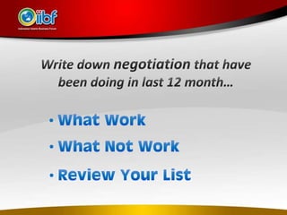Power negotiation by IIBF