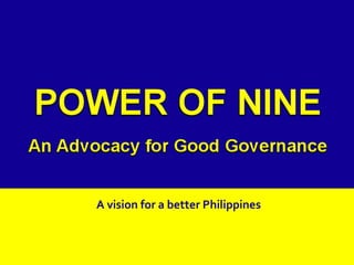 A vision for a better Philippines 