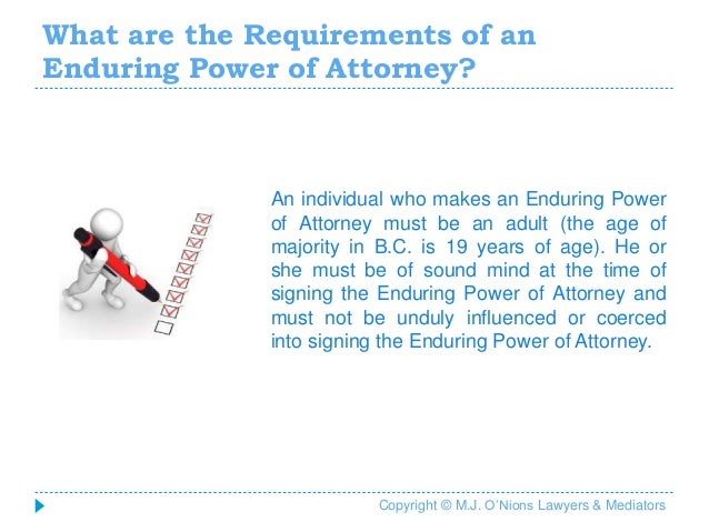 Enduring Power Of Attorney Estate Lawyer In Vancouver B C