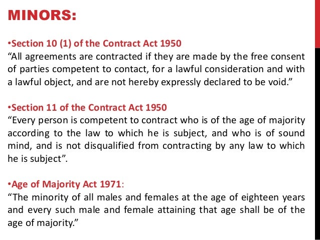 Section 11 Contract Act 1950