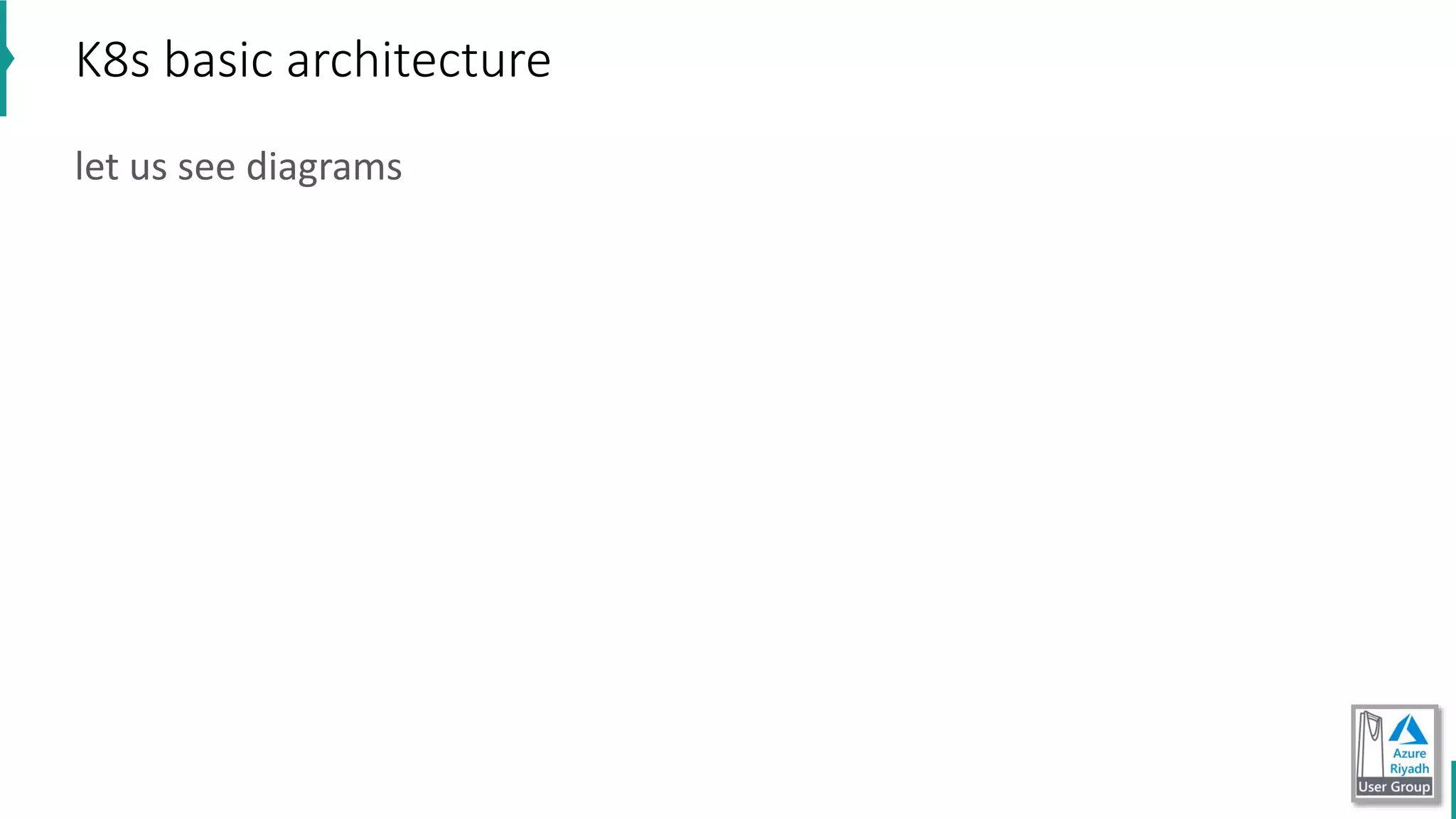 K8s basic architecture
let us see diagrams
 
