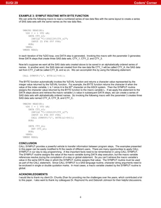 Power of call symput data | PDF