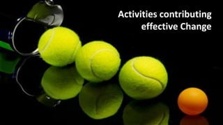 Activities contributing
effective Change
 