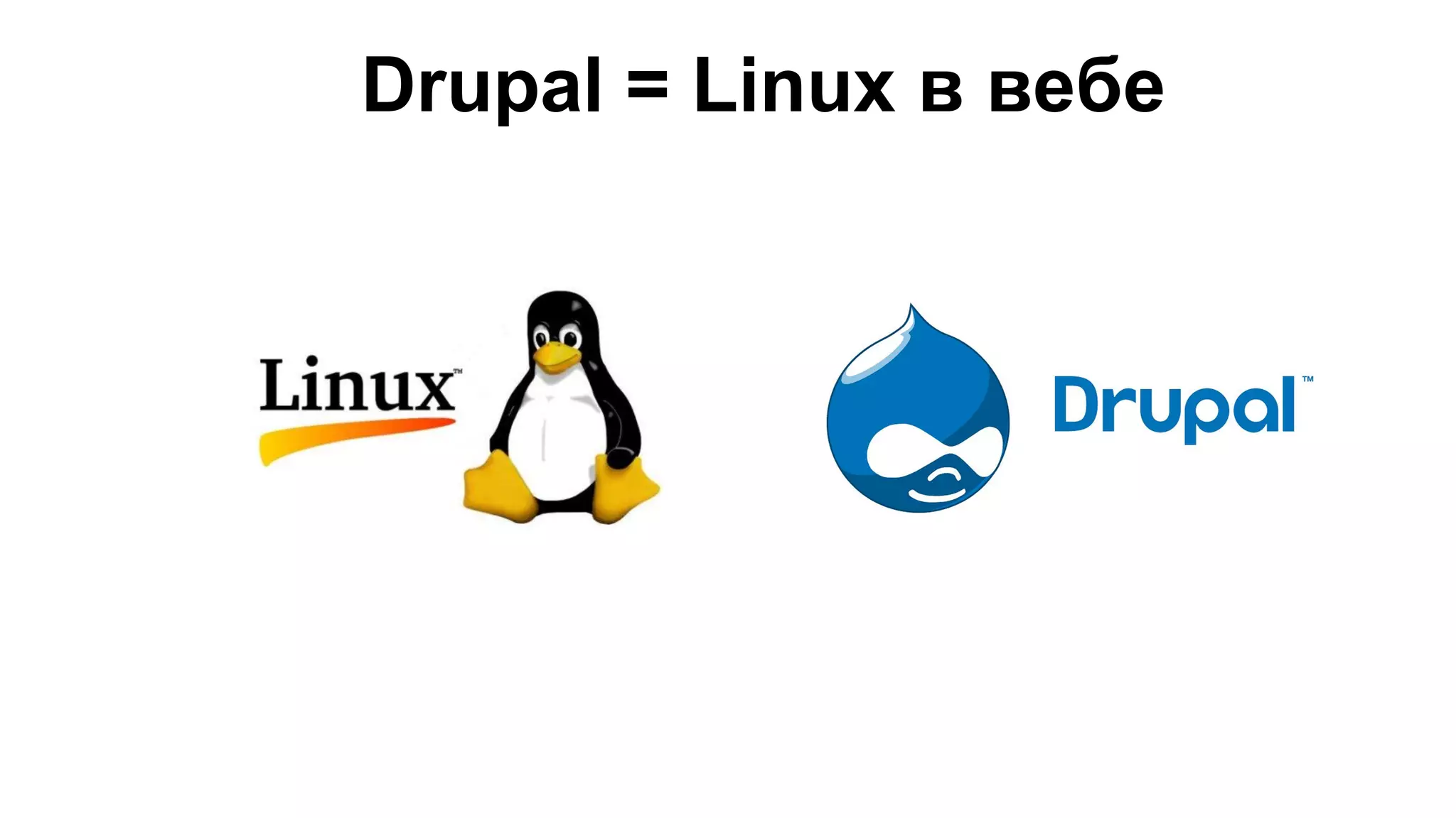 Drupal = Linux в вебе
 