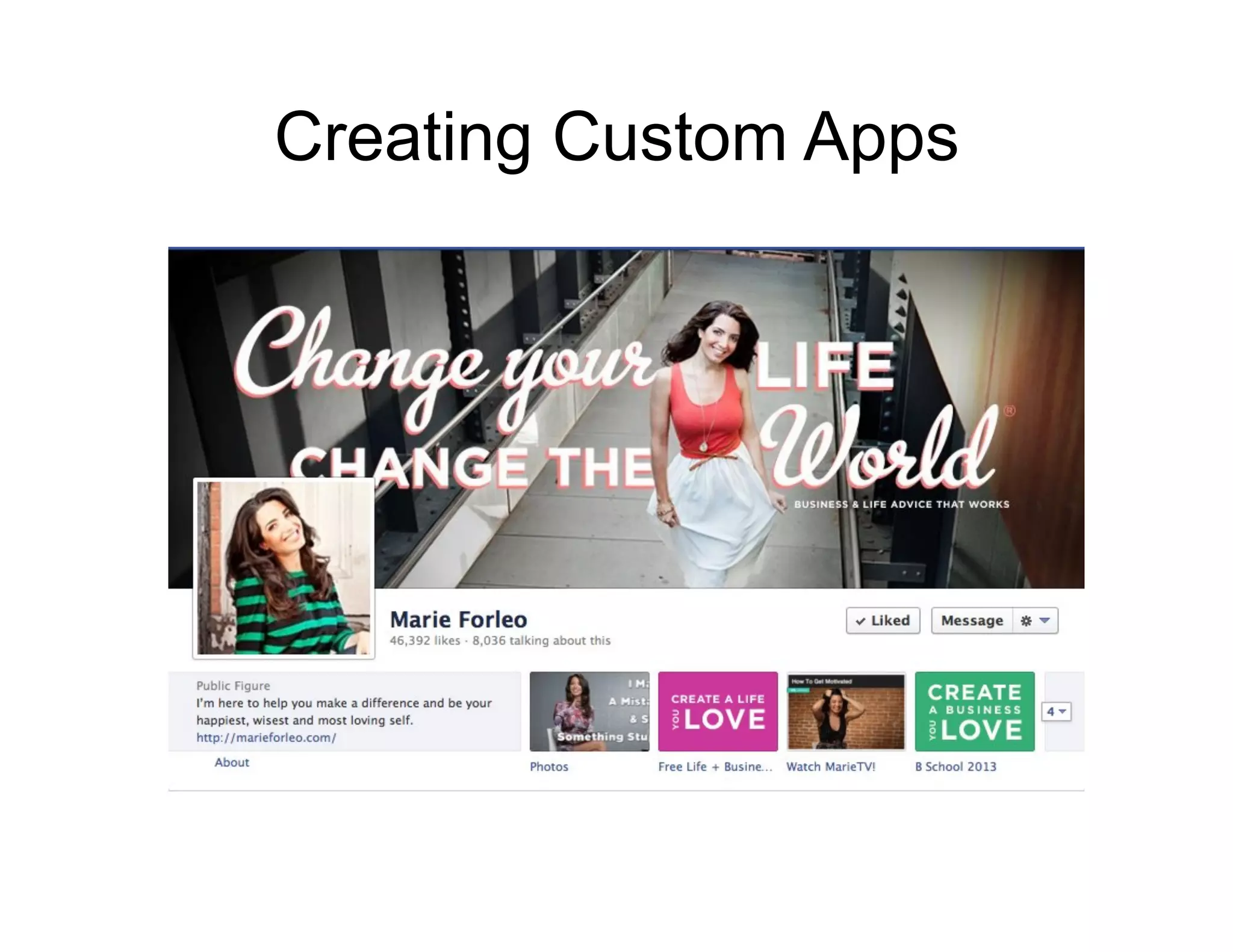 Creating Custom Apps
 