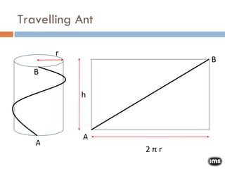 Travelling Ant h r B A 2 π r B A 