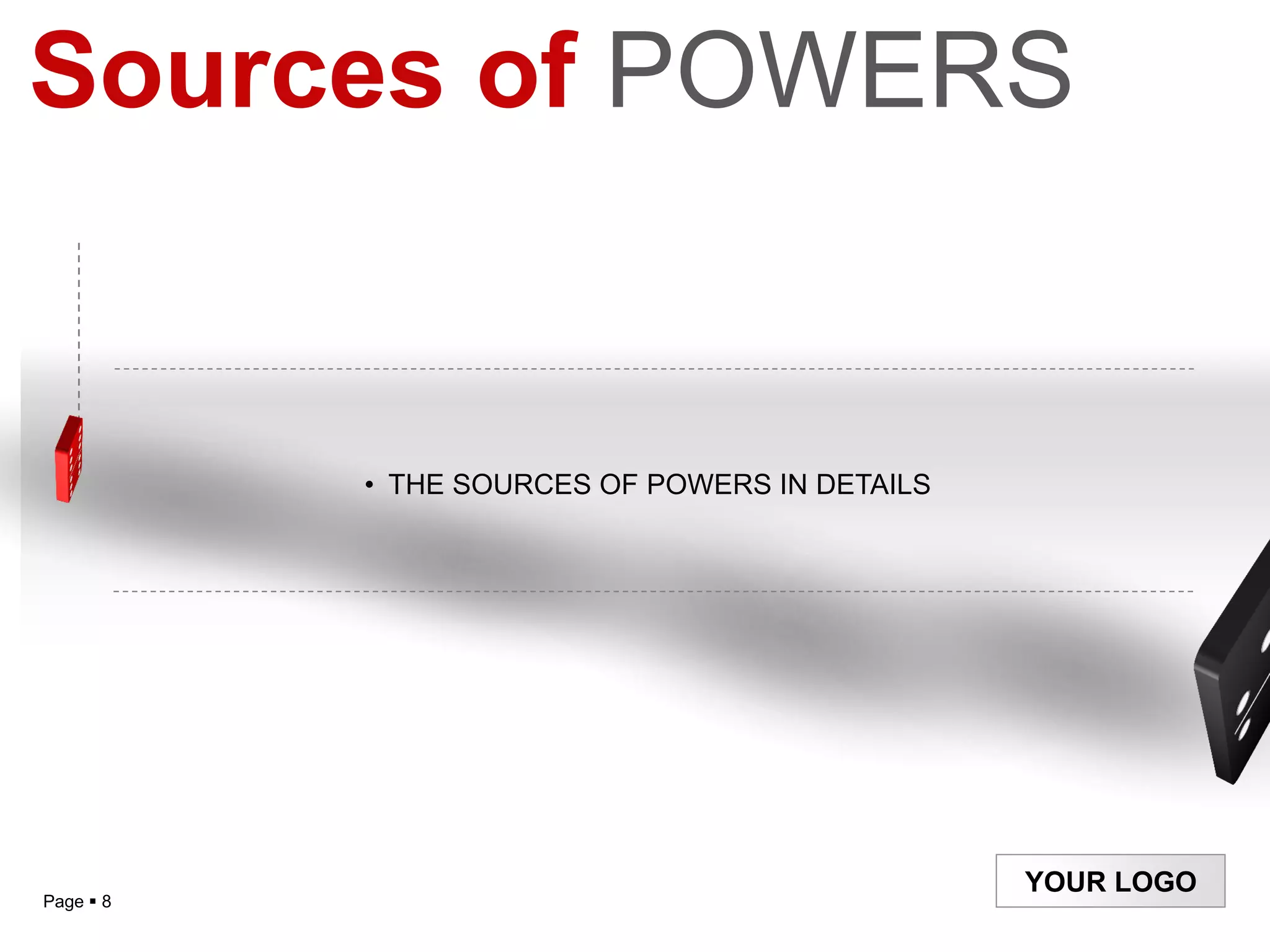 Sources of POWERS


           • THE SOURCES OF POWERS IN DETAILS




                                                YOUR LOGO
Page  8
 