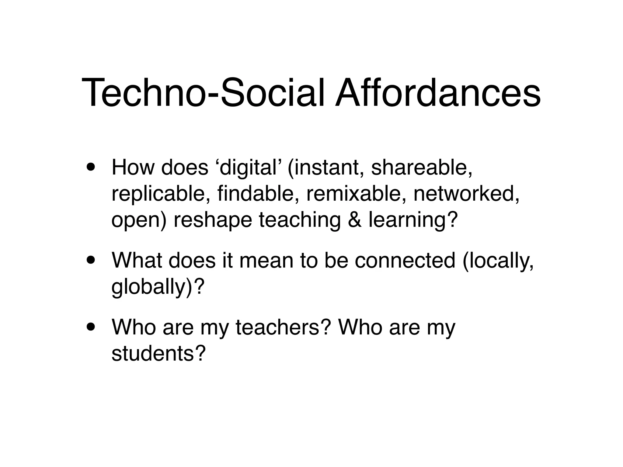 learning in the open
 