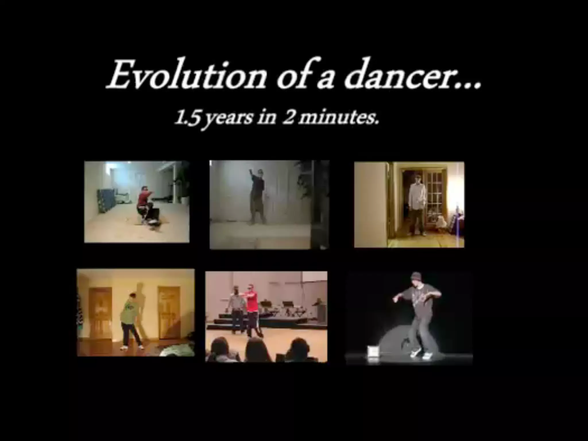 “To answer your question, I did use
  Youtube to learn how to dance. I
   consider it my ‘main’ teacher.”

         “10 years ago, street dance was very
    exclusive, especially rare dances like popping
      (the one I teach and do). You either had to
     learn it from a friend that knew it or get VHS
        tapes which were hard to get. Now with
     Youtube, anyone, anywhere in the world can
       learn previously ‘exclusive’ dance styles.”
 