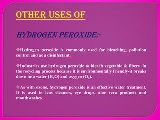 H2o2 Disposal Power of Oxygen | PPTX