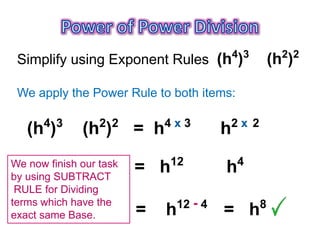 Power of Power Exponent Rule | PPTX