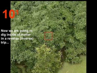 10 1 Now we are going to dig inside of matter in a reverse (inverse) trip...  