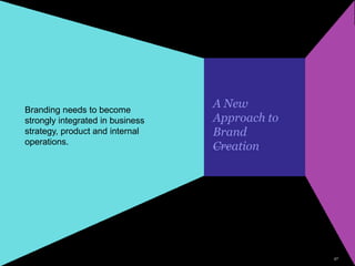 27
Branding needs to become
strongly integrated in business
strategy, product and internal
operations.
A New
Approach to
B...