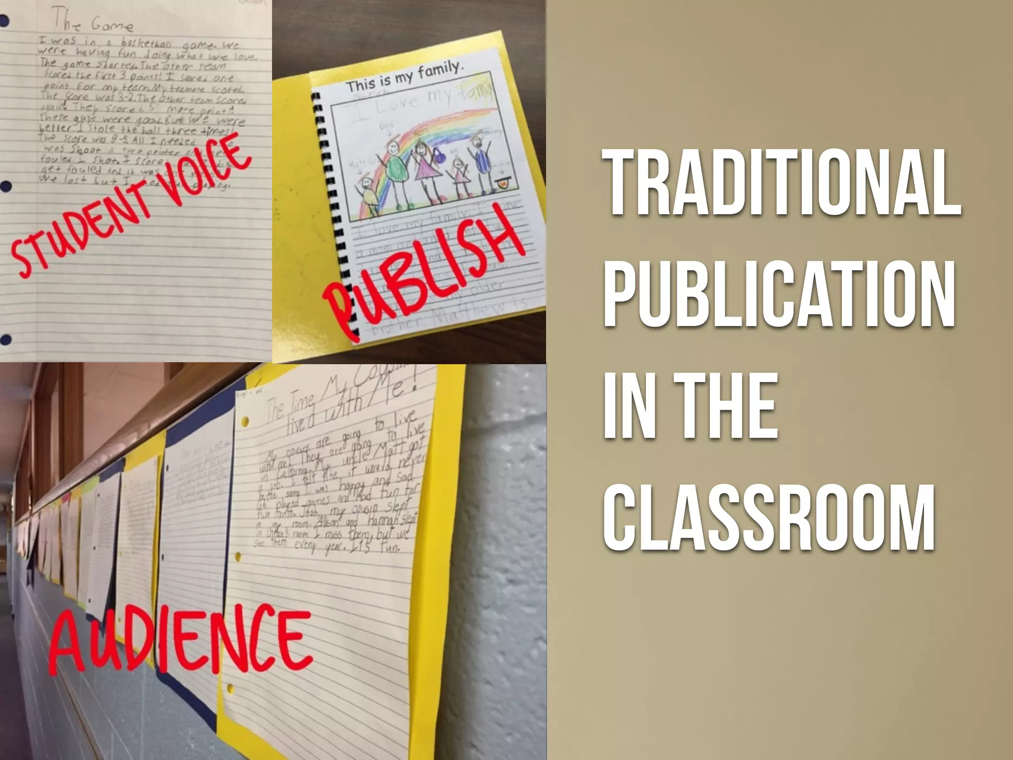 traditional
publication
in the
classroom
 