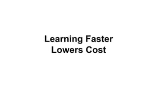Learning Faster
Lowers Cost
 