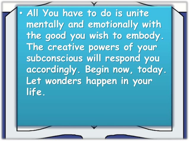 your today decree of Power your mind subconscious your today decree of Power your mind subconscious