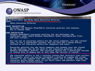 Power on, Powershell