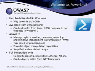 Power on, Powershell