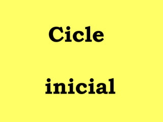 Cicle
inicial
 