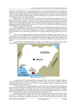Power Outages in Port Harcourt City: Problems and Solutions | PDF