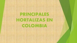 PRINCIPALES
HORTALIZAS EN
COLOMBIA
 