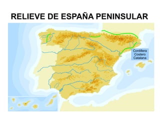 Los espacios protegidos de la Comunidad Valenciana: La Albufera y Las Islas Columbretes. 2). Procedimentales. Localización  de las principales unidades de relieve en el mapa de la Península Ibérica. 