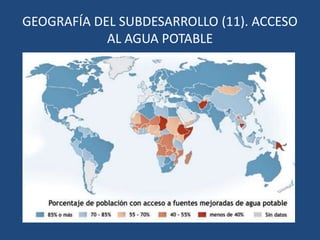 GEOGRAFÍA DEL SUBDESARRLLO (6). PIB POR PAÍS Y POR HABITANTE.