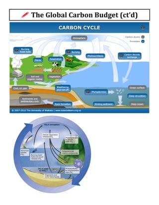 !	
  The	
  Global	
  Carbon	
  Budget	
  (ct’d)	
  
 