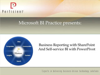 Microsoft BI Practice presents: Business Reporting with SharePoint And Self-service BI with PowerPivot 