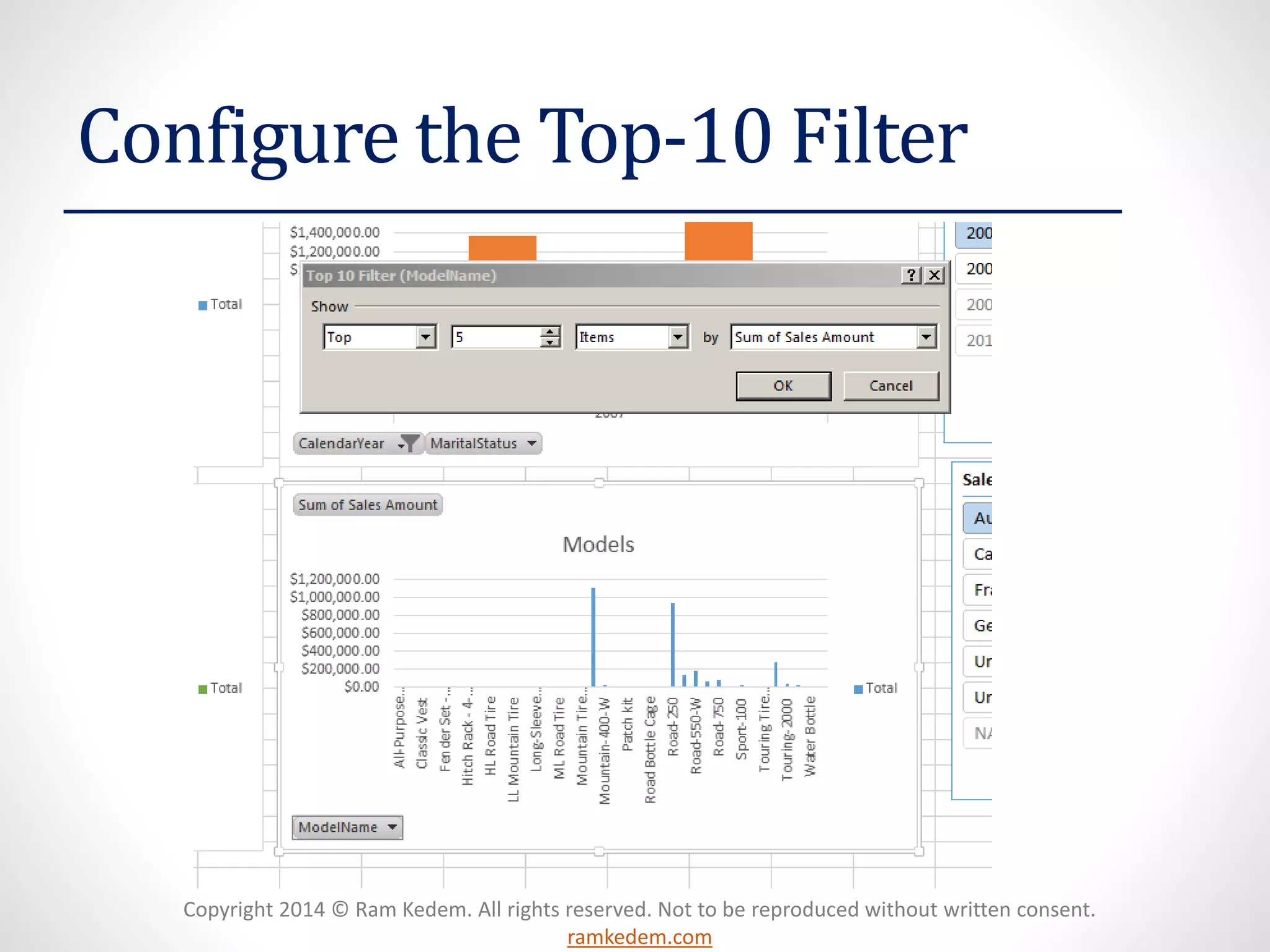 Copyright 2014 © Ram Kedem. All rights reserved. Not to be reproduced without written consent.
ramkedem.com
Configure the Top-10 Filter
 