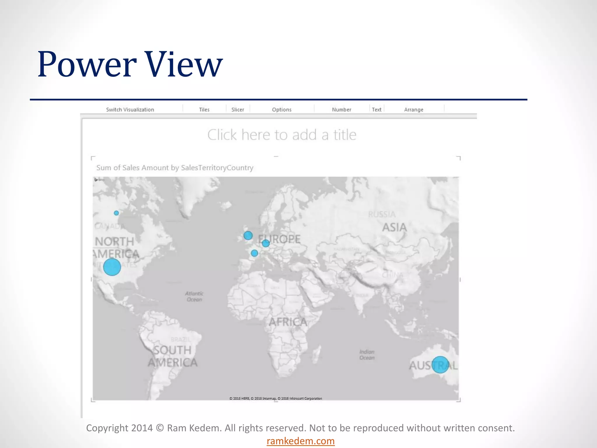 Copyright 2014 © Ram Kedem. All rights reserved. Not to be reproduced without written consent.
ramkedem.com
Power View
 