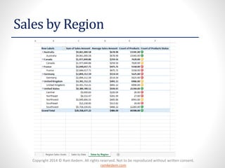 Copyright 2014 © Ram Kedem. All rights reserved. Not to be reproduced without written consent.
ramkedem.com
Sales by Region
 