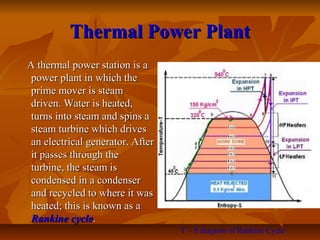 Thermal Power PlantThermal Power Plant
A thermal power station is aA thermal power station is a
power plant in which thepo...