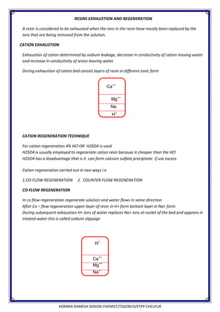 Cation Reneration Ladder Power plant chemistry by ramesh | PDF