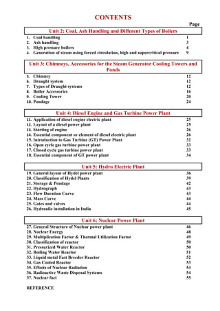 Power plant engineering complete five unit vtu notes pdf download | PDF