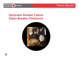 Generator Breaker Failure
(Open Breaker Flashover)
“Horror Stories”
 
