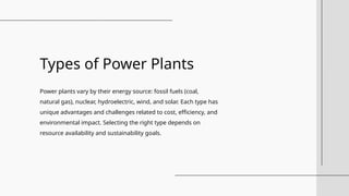 Comprehensive Overview of Power Plants: Types, Operations, and ...