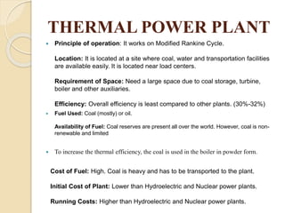 efficiency of various power plants | PPTX